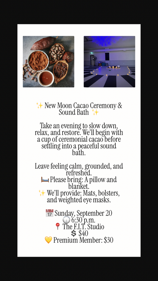 New Moon Cacao Ceremony & Sound Bath- Sept 20th