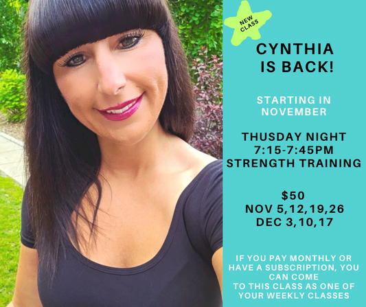 Cynthia is back- Special Rate!